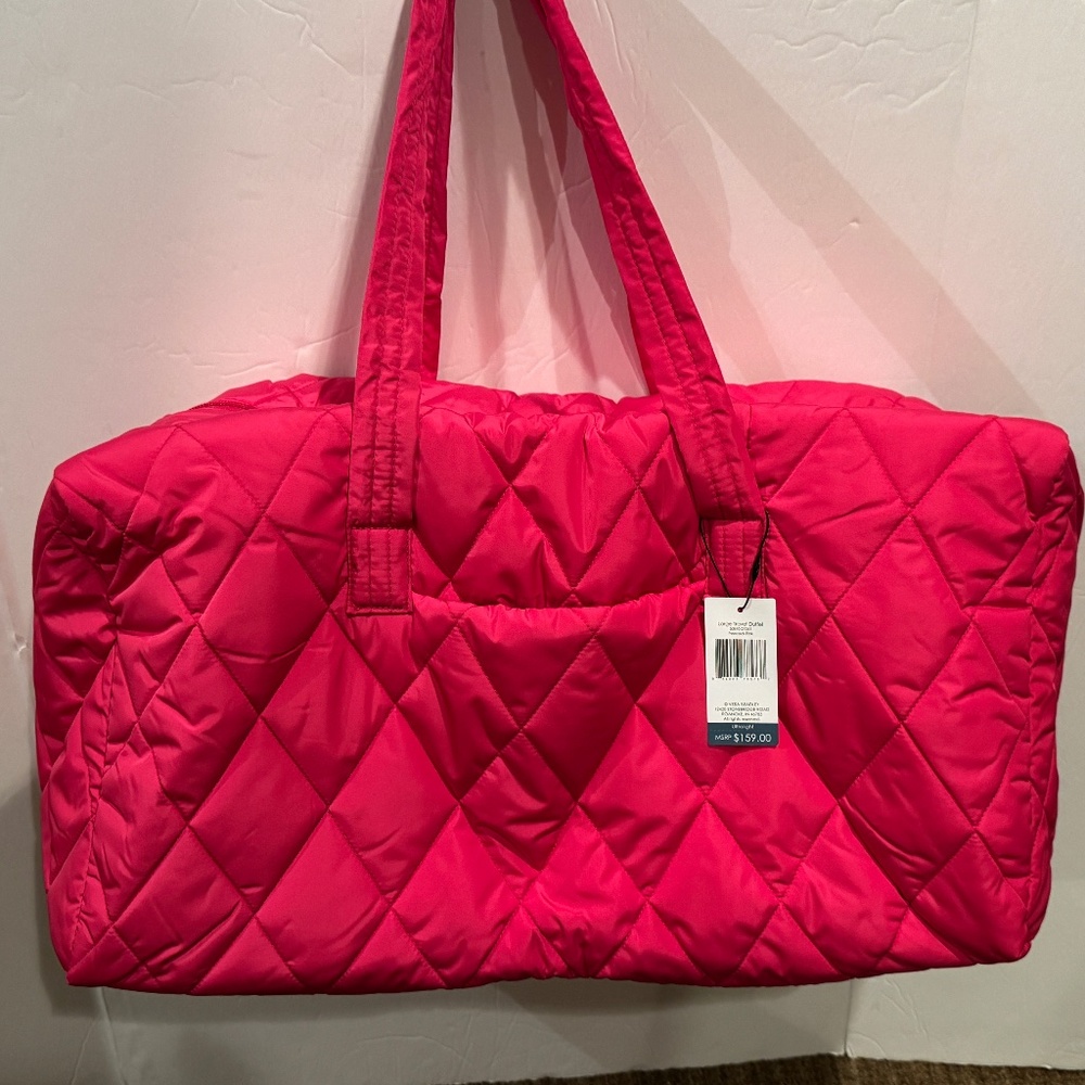 Vera Bradley Peacock Pink Ultralight Large Travel Duffel New with Tags